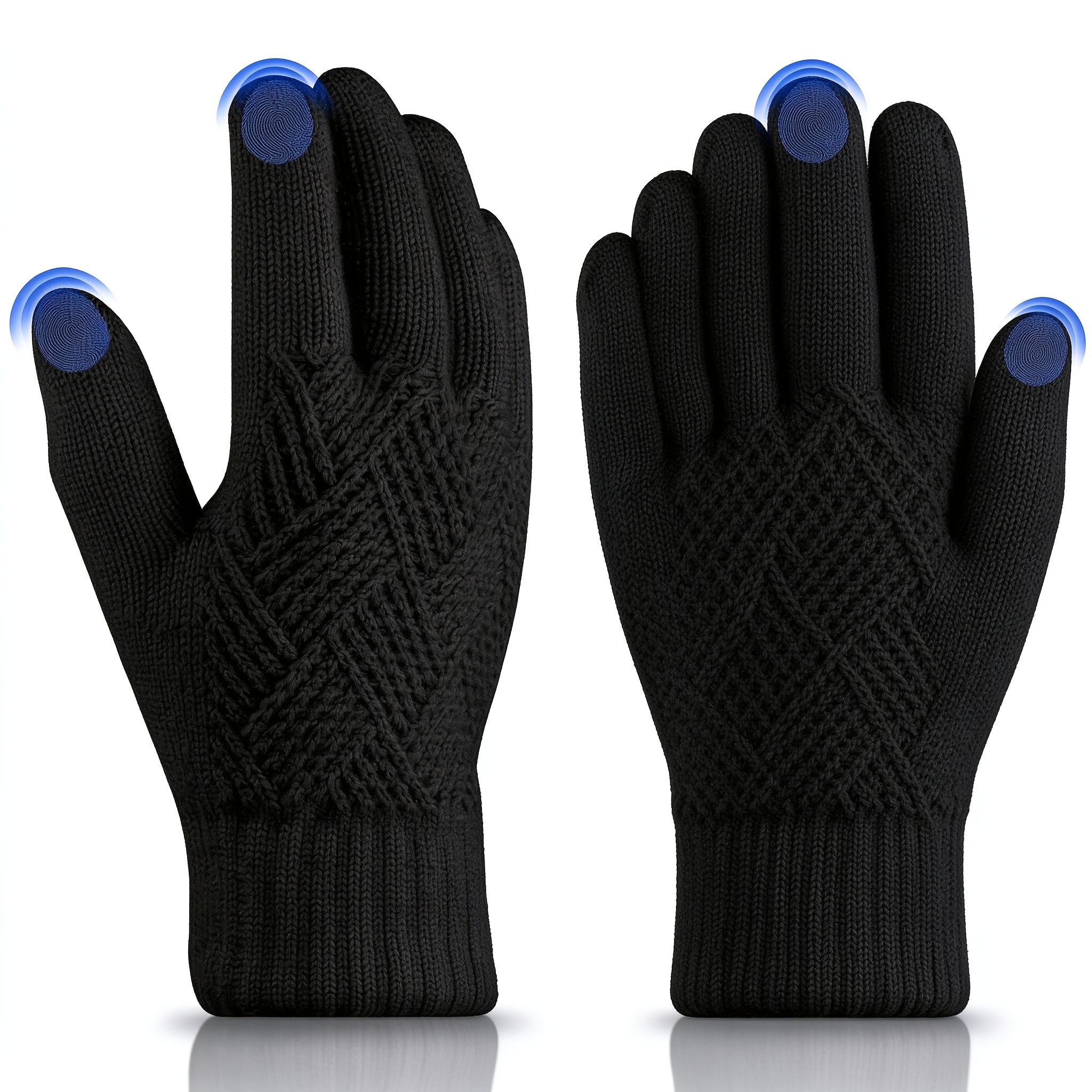 Thermal Gloves with Double-Layer Lining for Cycling