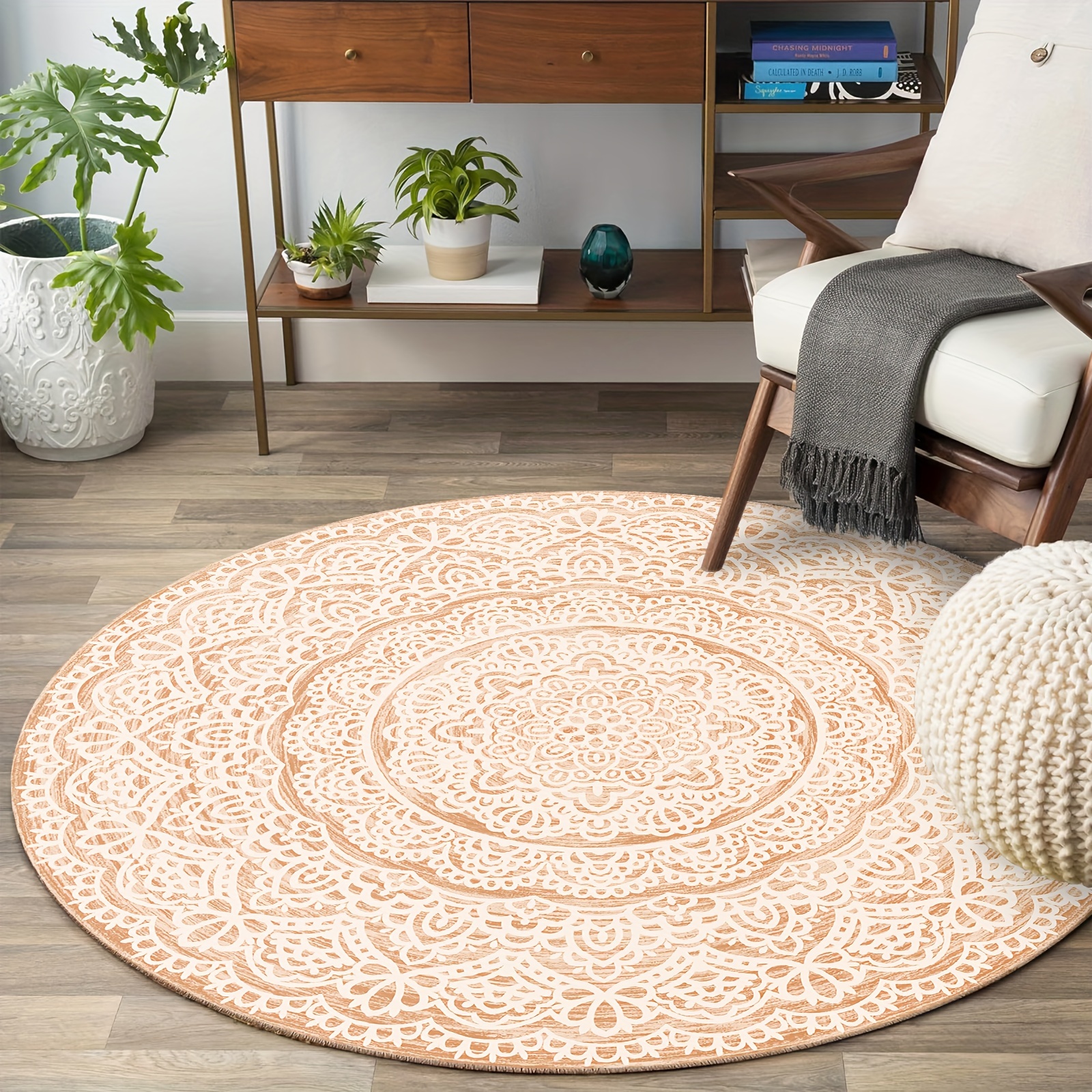 Bohemian Colorful Round Mat Mandala Living Room Area Rug - Temu Australia