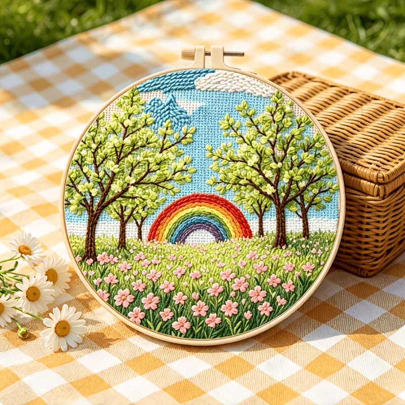 Rainbow Spring Handcraft Material Pack Embroidery Kit