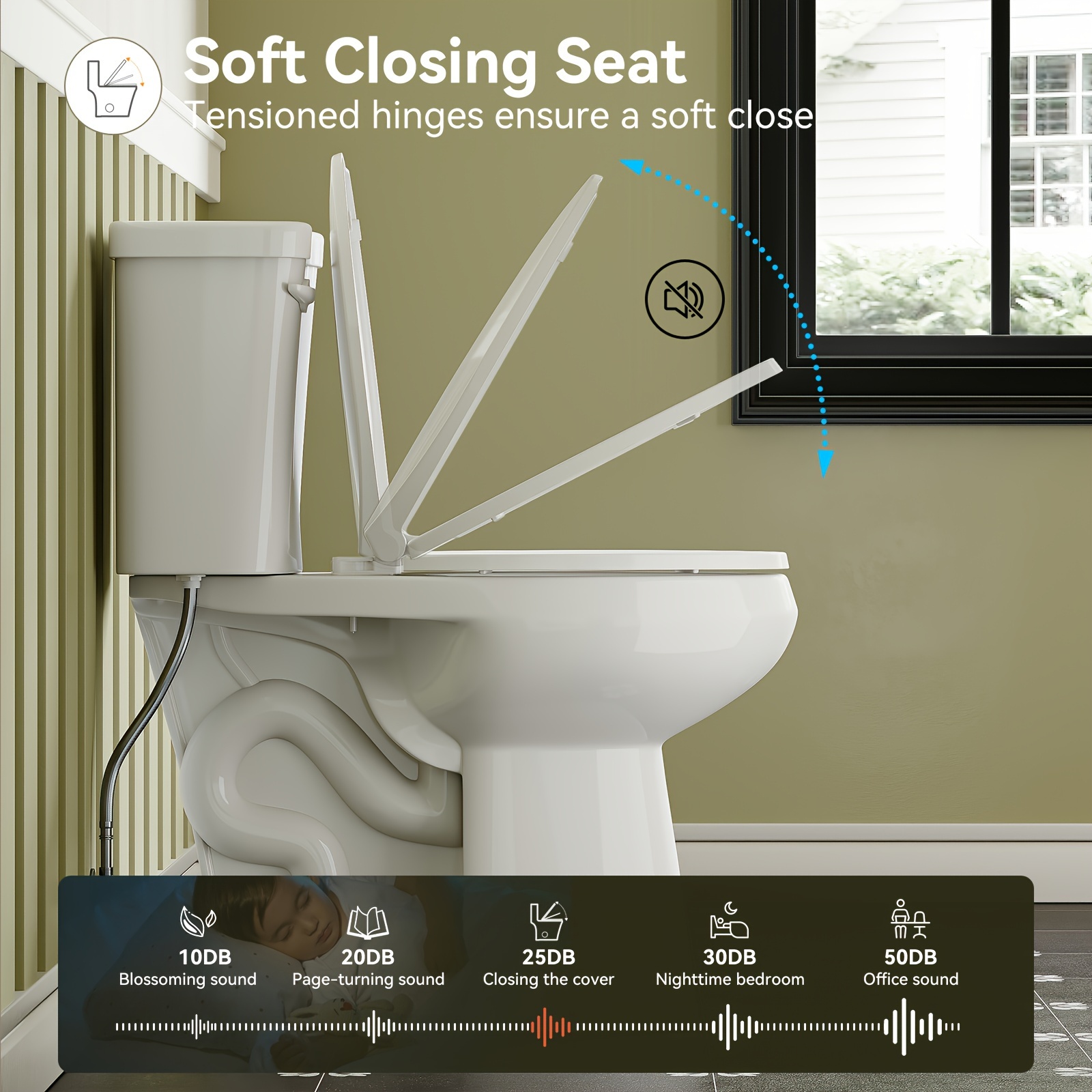 Miuara Extra Tall Toilet 21 Inch - Elongated High Toilet For Seniors, Comfort Bowl Height, Dual Flush 1.1/1.6 GPF, Two Piece, Floor Mounted, 12" Rough