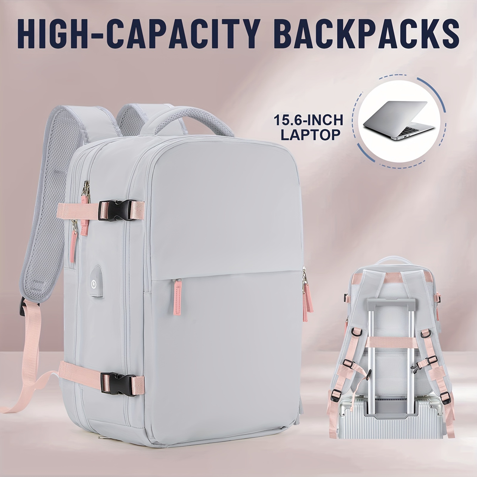 

Large Capacity Backpack For Woman Computer Backpack, Business Waterproof Travel Bag, College Junior High School Backpack, Men's Bag