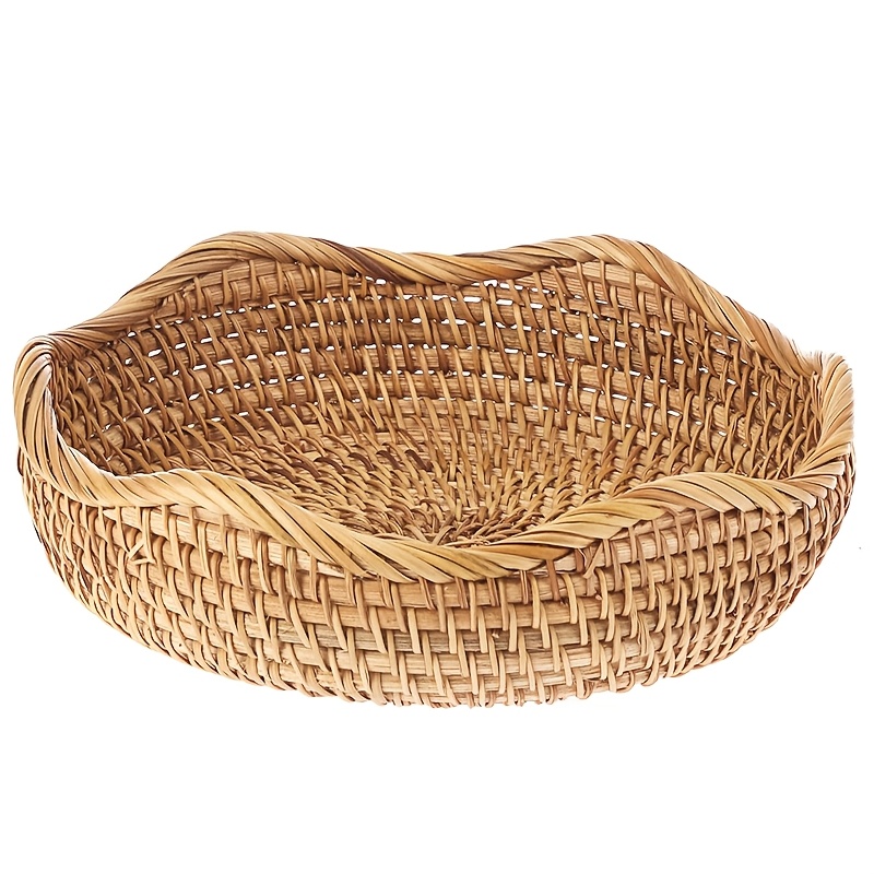 Storage Basket, 8.5-inch Storage Bowl, Handcrafted Woven Tray For Keys, Round Storage Basket, Decorative Bowl For Kitchen Entryway Dining Table, Shelf Baskets