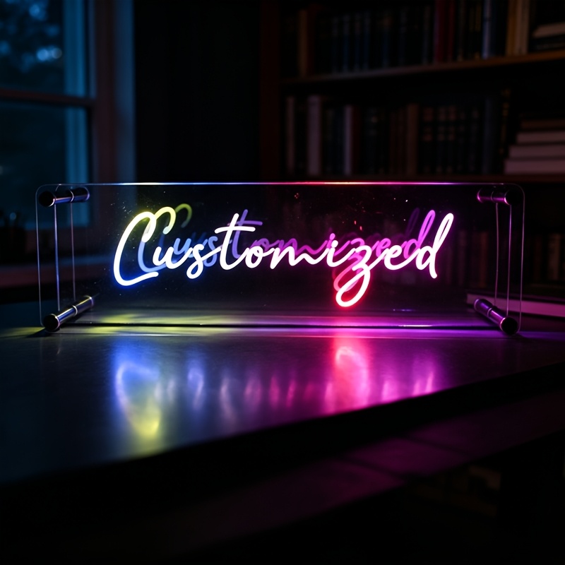 TEMU Custom Led Neon Rgb Glow Sign With Personalized Names, Usb-powered Wall Decor, Gaming Room Accent Light, Bedroom , Creative Gift