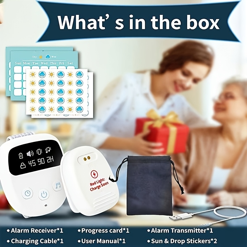 Wireless Bedwetting Monitor, Adults & Elderly, Night Potty Training Aid