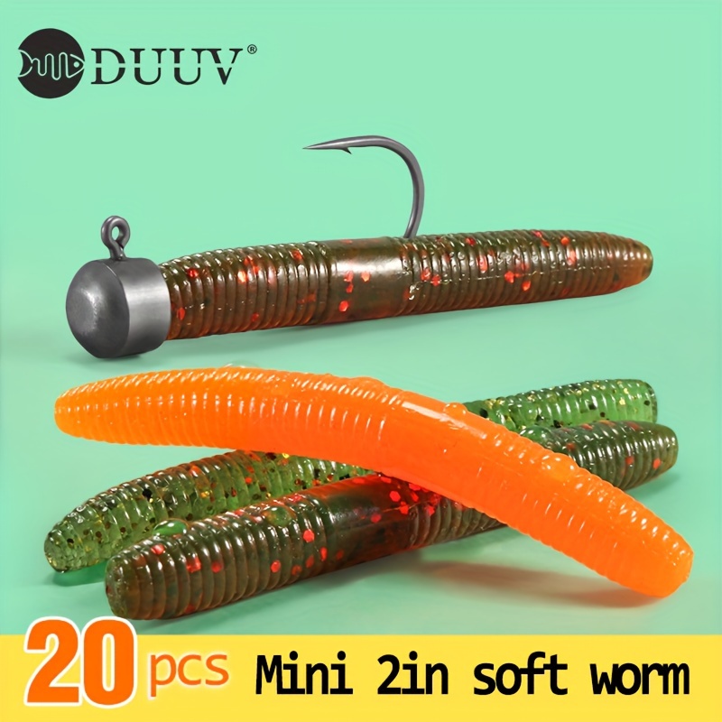 * 20pcs/pack Senko Worms - Floating Bass Fishing Lure For Wacky Rig - Soft  Artificial Bait With Lifelike Wobbling Action - Effective Fishing Tackle