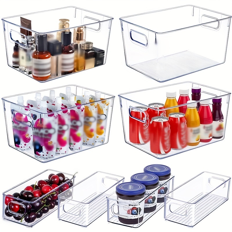 Clear Stackable Plastic Storage Bins Magnetic Attraction Lid - Temu Canada