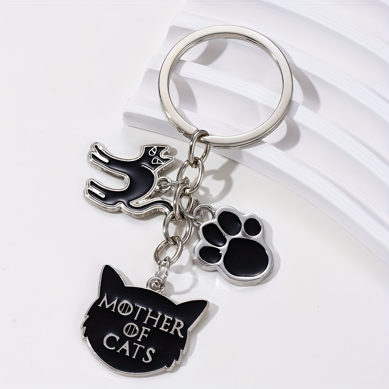 

[customer ] Cat & Paw Keychain - Enamel Metal Charm For Bags, Backpacks & Car Keys - Perfect Halloween Accessory & Gift