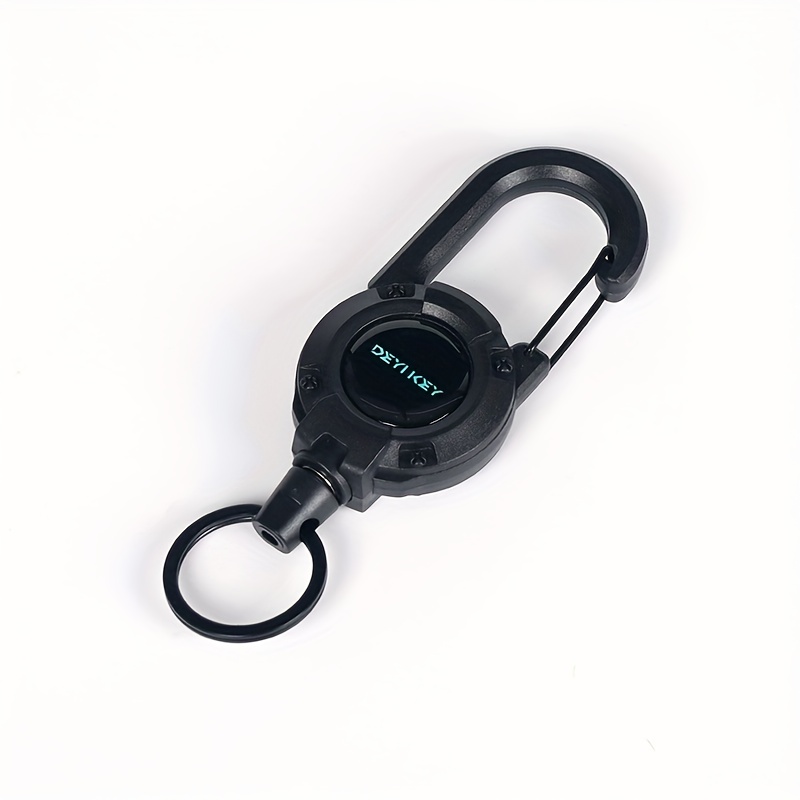 1 heavy duty retractable id lanyard with keychain steel cable and safety     outdoor   in khaki black white military green abs resin material suitable for   use work id hiking camping events lightweight sturdy without battery camping lanyard id badge case