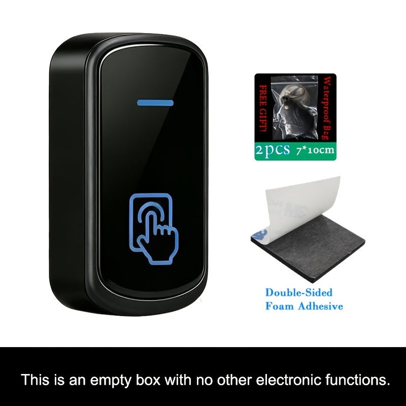 TEMU 1pc Black Plastic Doorbell Key Safe Box Hidden Storage For Home Officesecret Box