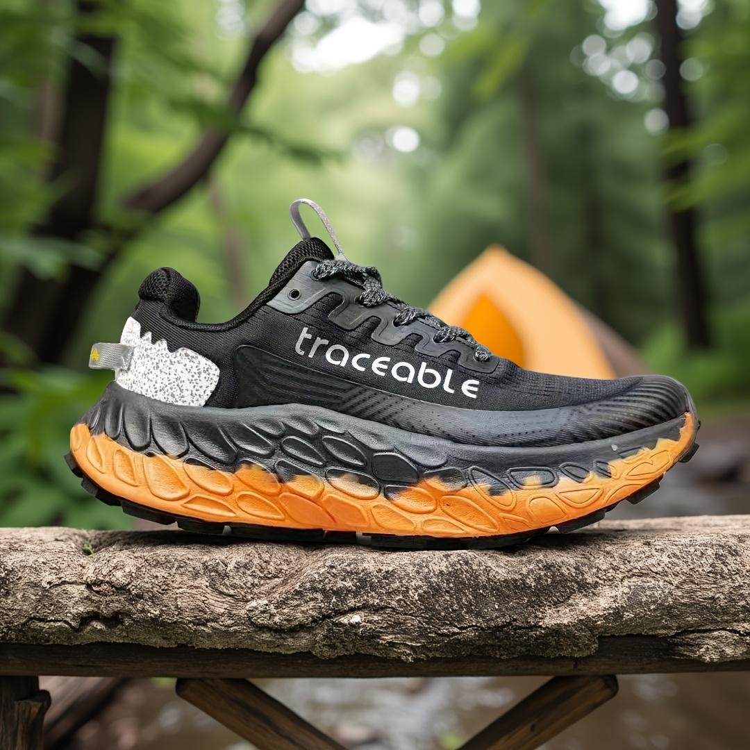 Sneakers, Men's Outdoor Shoes Lightweight Comfortable Trail Running Shoes Anti-Slip Shock Absorption Casual Fashion Sports Running Shoes