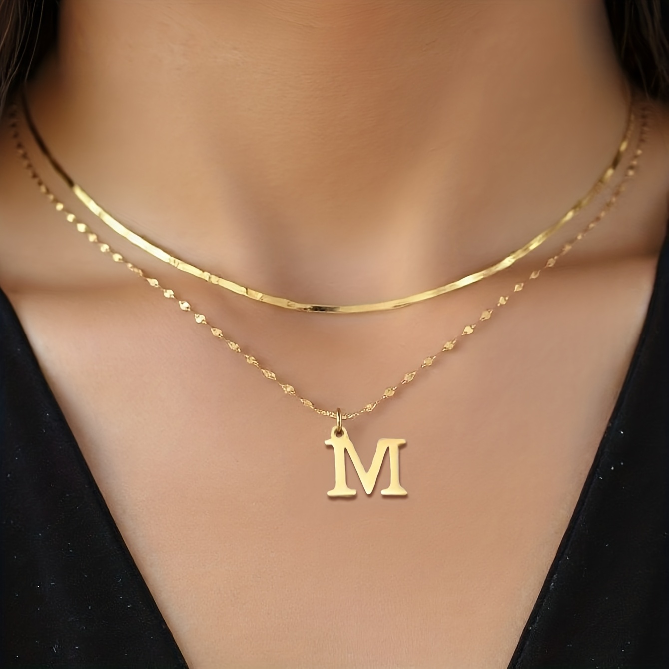 TEMU 2 Piezas de Collares de Acero Inoxidable de Capa, 26 , Regalos Adorables para , y Chicas