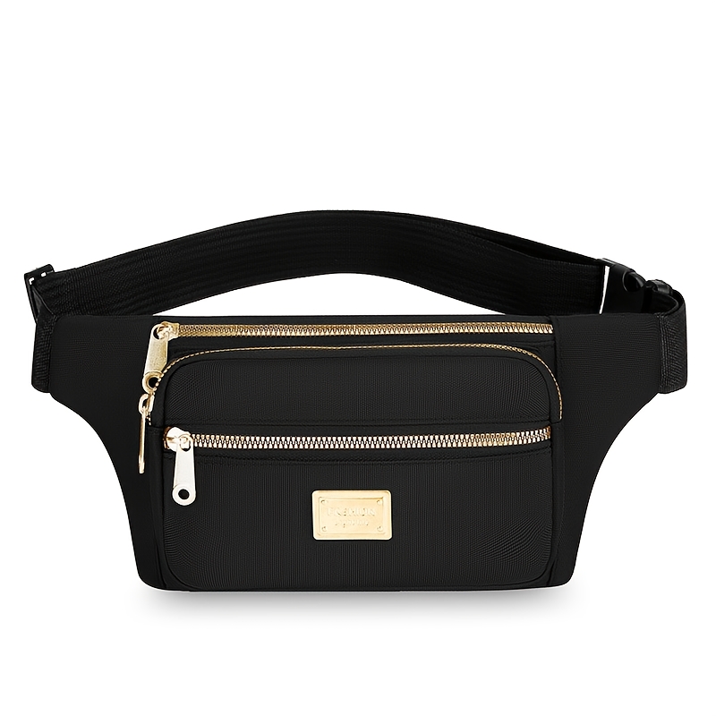 2pcs Adjustable Waist Bag Set with 4-Zipper Pockets