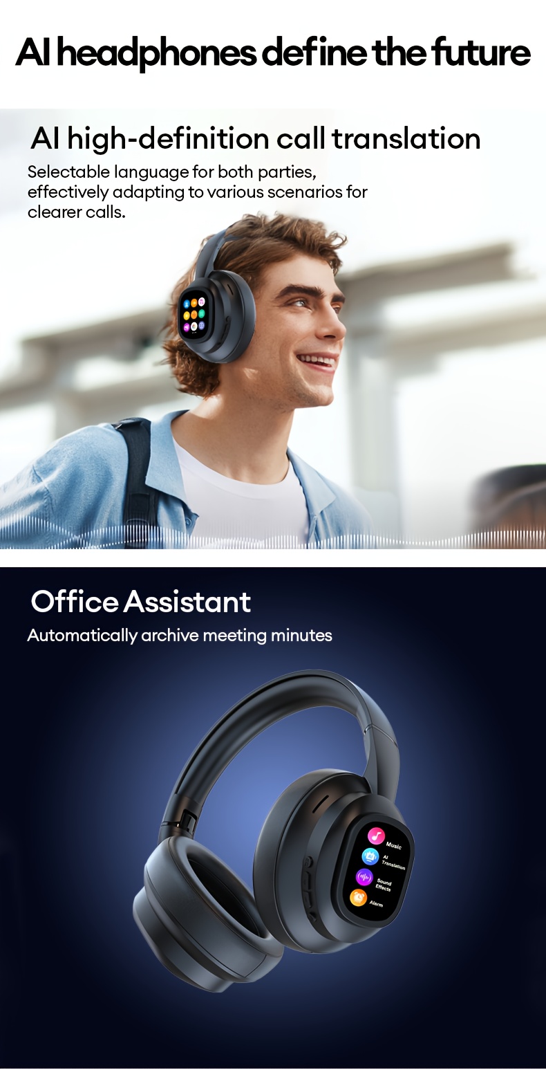 HYUNDAI Dual AI Models & Meeting Notes Archive Business Pros Corporate Meetings 2025 Trending Over - Ear Headphones