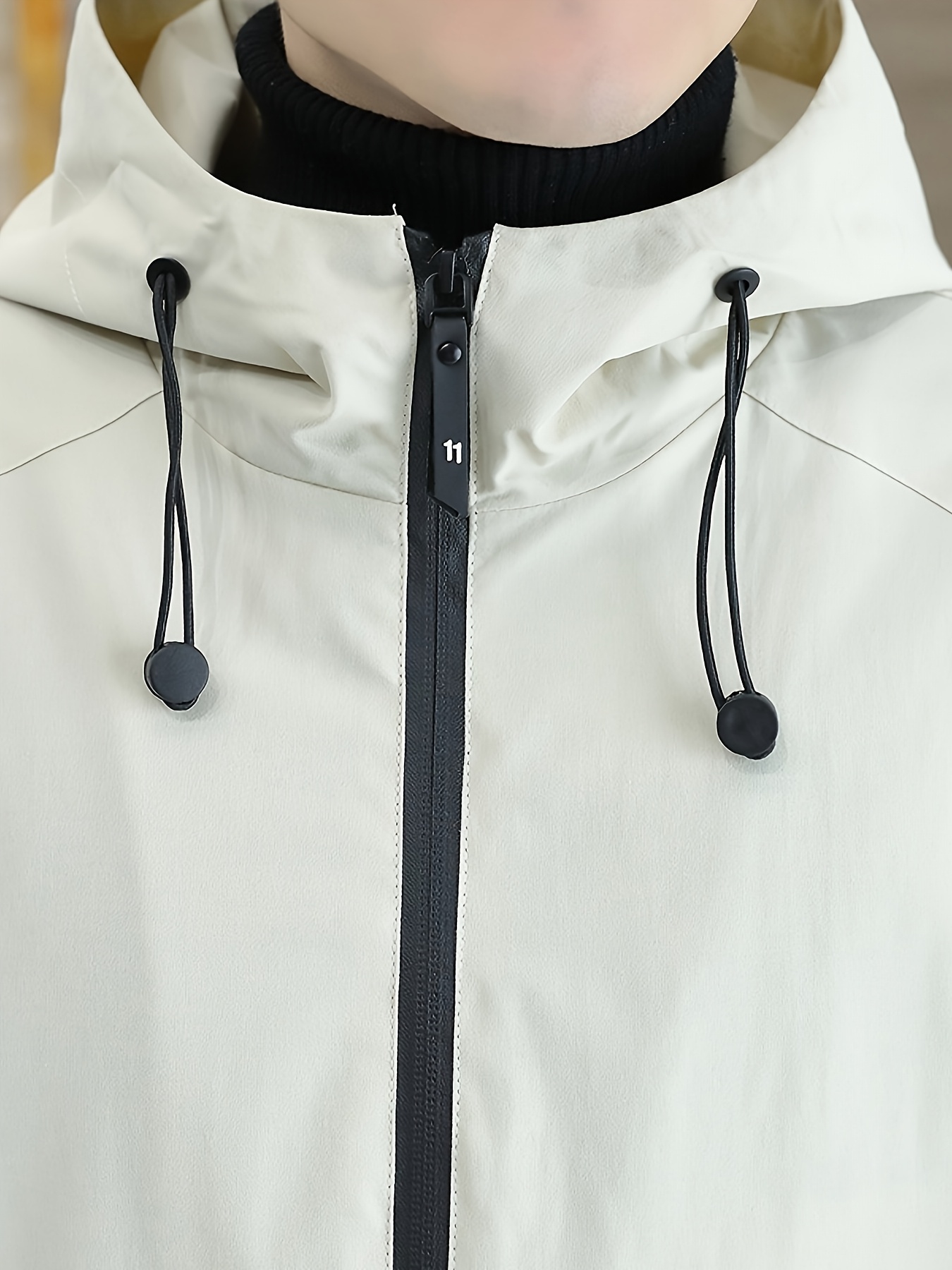 Chaqueta de polar para hombre, abrigo con cremallera resistente al viento para otoño, chaqueta con capucha casual, cálida y moderna, color sólido