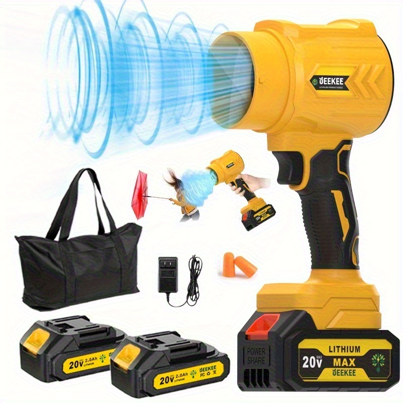 TEMU Cordless Leaf Blower, Ueekee 30000rpm Mini Powerful Turbo Blower & Duster For Car Cleaning, Keyboard Dust, Computer - Portable Electric Blower