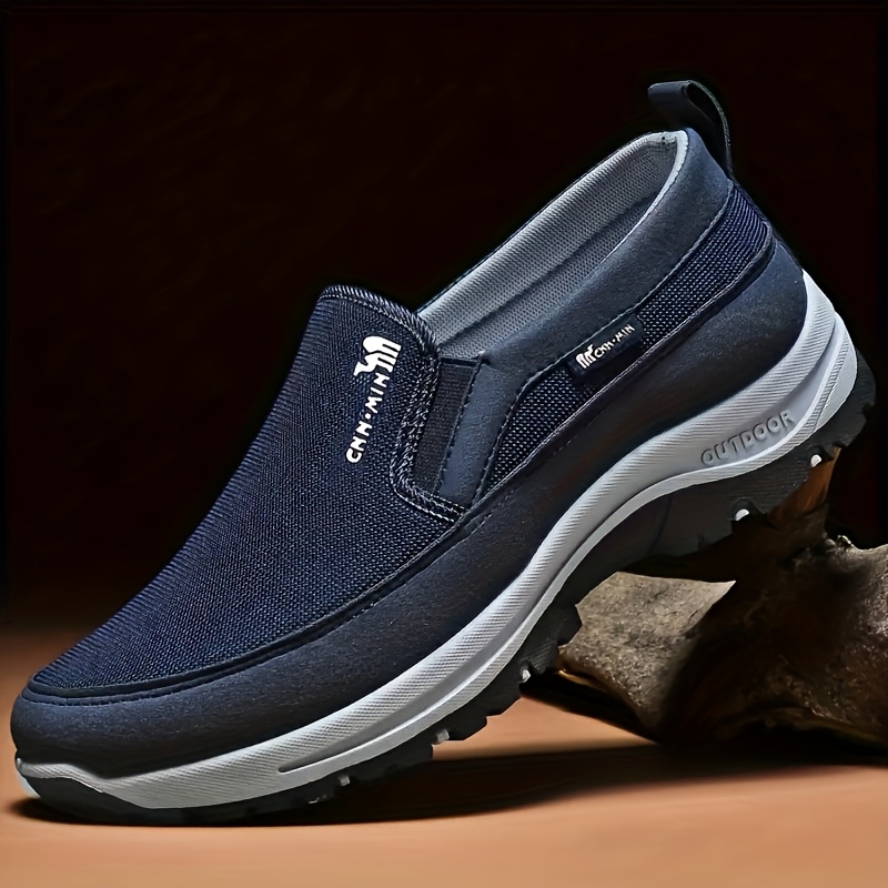 E-shop Herren Slip-On Wanderschuhe in Unifarben – Bequem Langlebig, Ideal für Outdoor-Aktivitäten, Atmungsaktives Material, Stilvolles Design, Bequeme