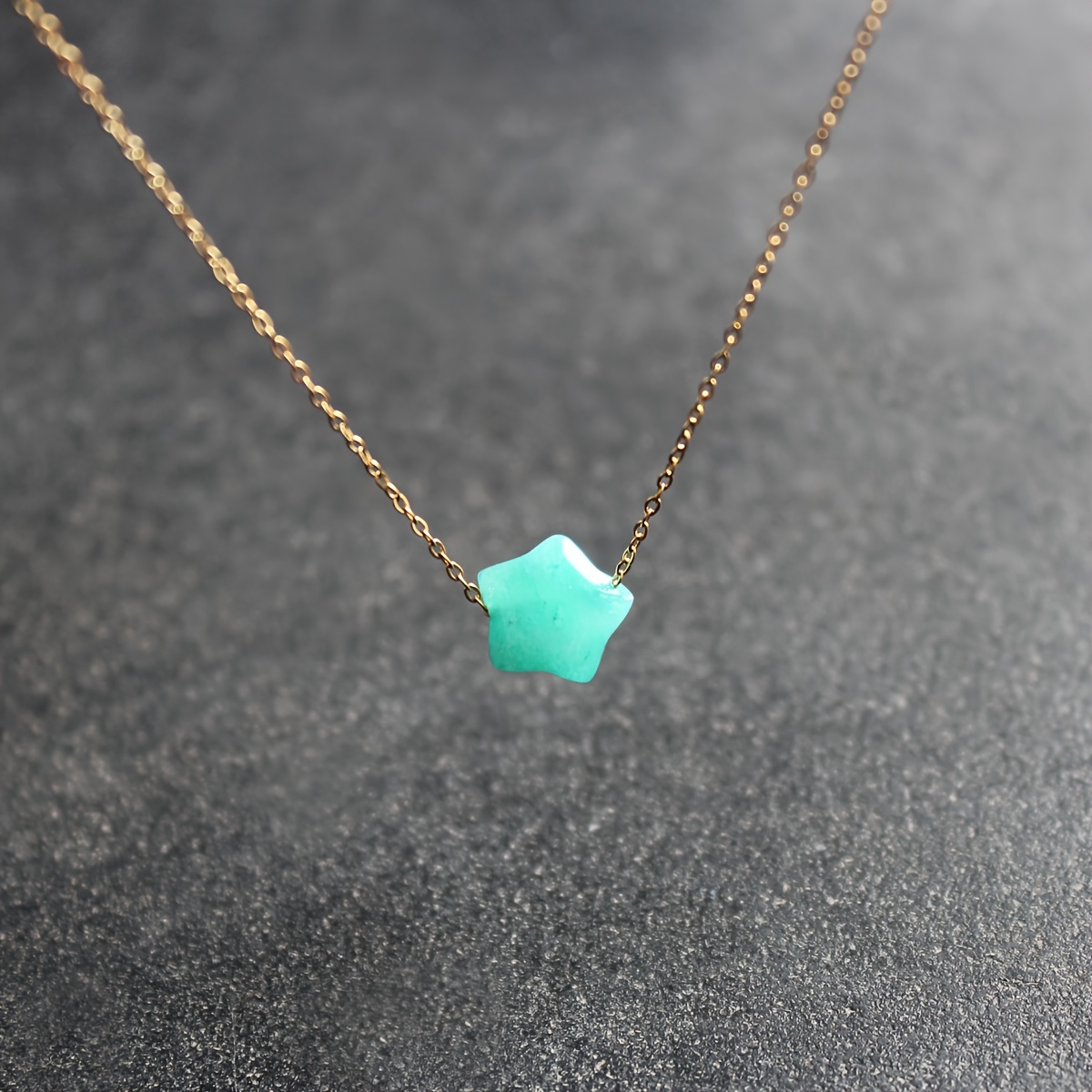 TEMU délicats avec mini étoile en naturelle pour femme, bijoux en acier inoxydable qui ne ternissent pas, pendentif étoile avec roses vintage, joli