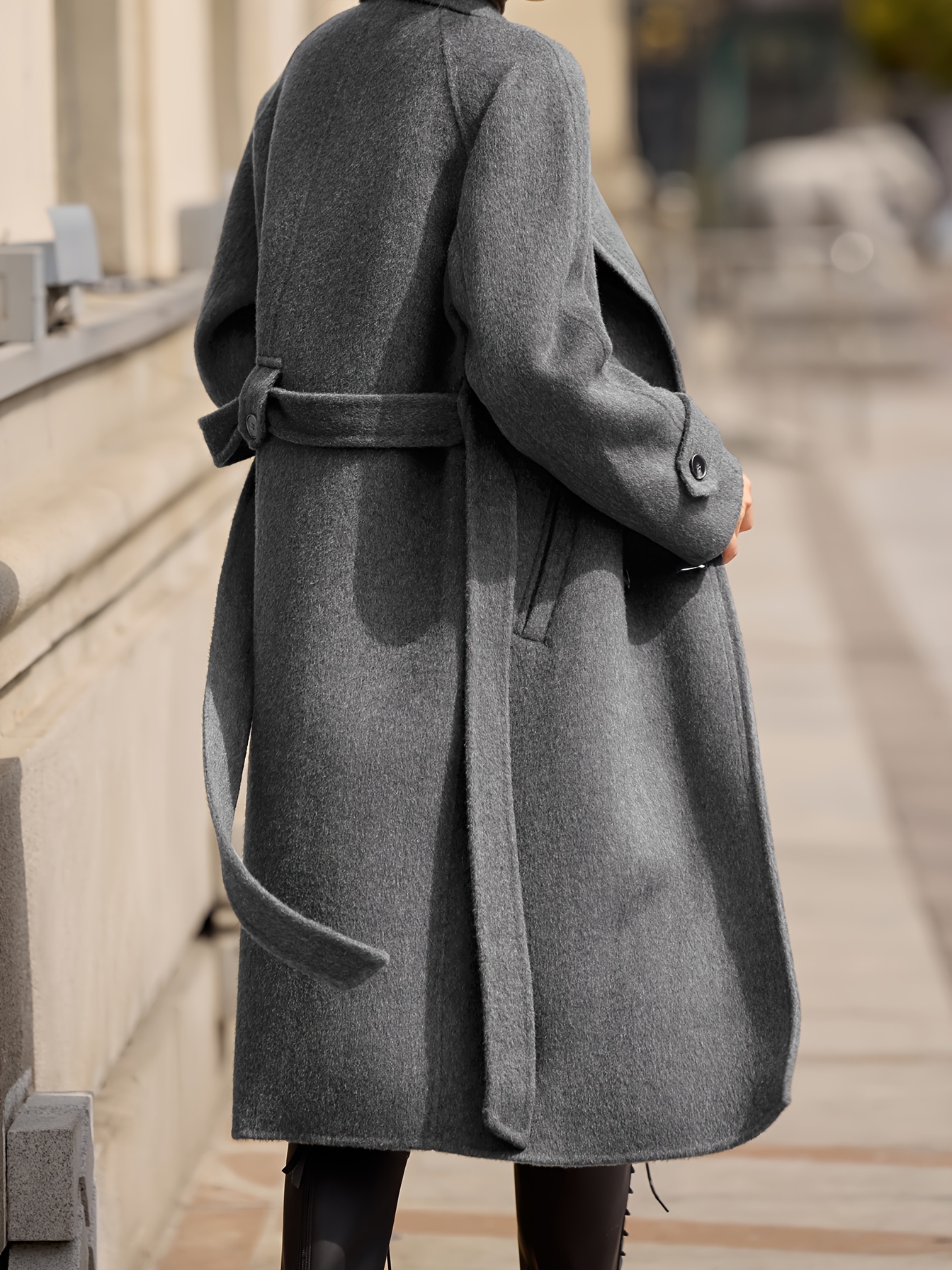 mohomo 1pc tweed coat 24 winter new arrival long raglan - Temu Canada