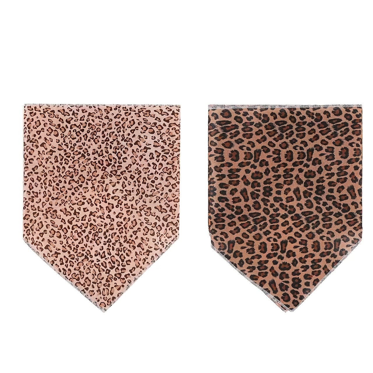 TEMU Pañuelos tipo bandana para mascotas con estampado de leopardo para gatos y perros - /, para perros y gatos pequeños a medianos, babero y