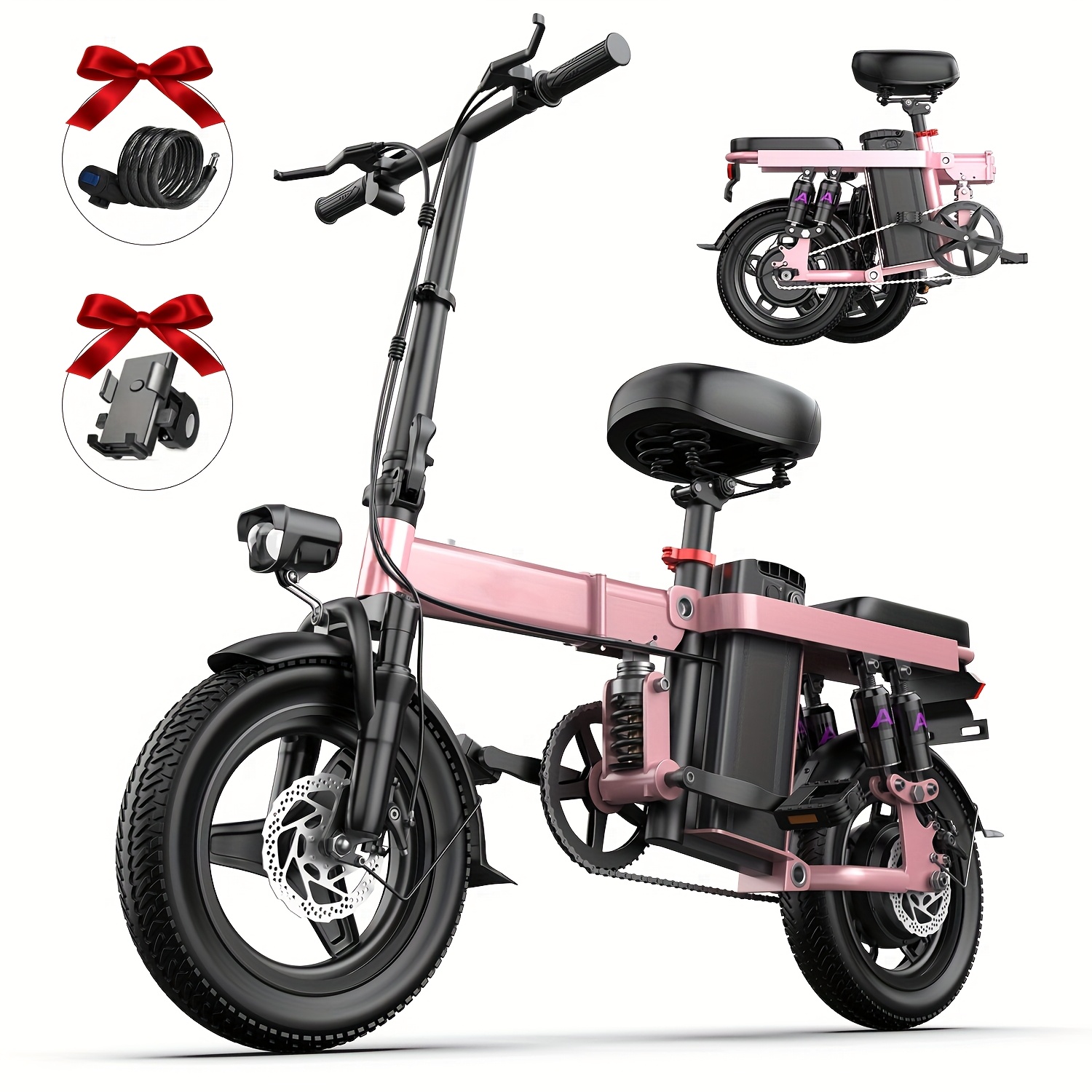 Amazon Bicicleta Electrica 14 Pulgadas Bicicleta Eléctrica Plegable