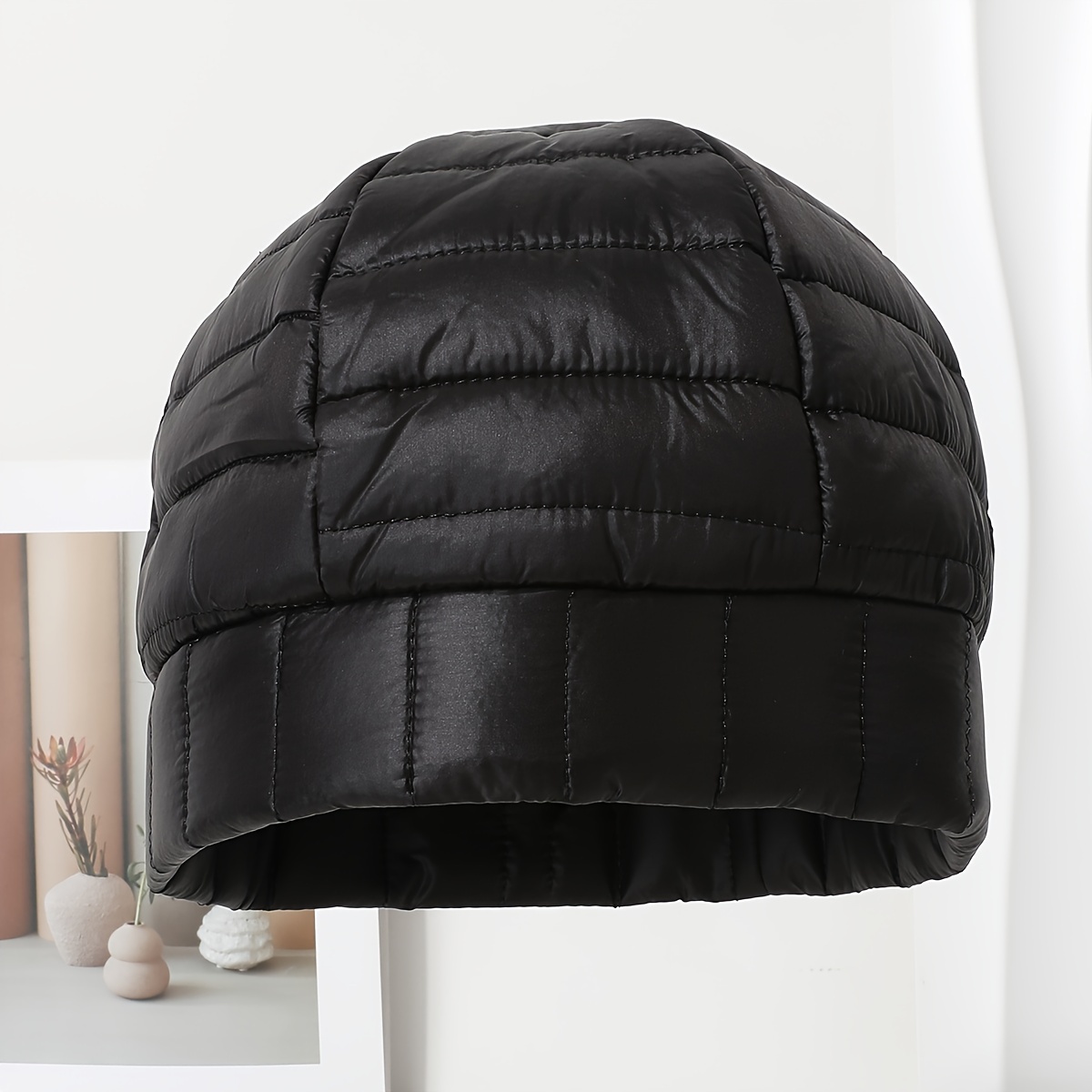 TEMU Women's Lightweight Quilted Beanie Hat - Cold-proof , Soft Foldable No-brim Design For Versatile Styling, Hand Washable & Travel-friendly, Hat,