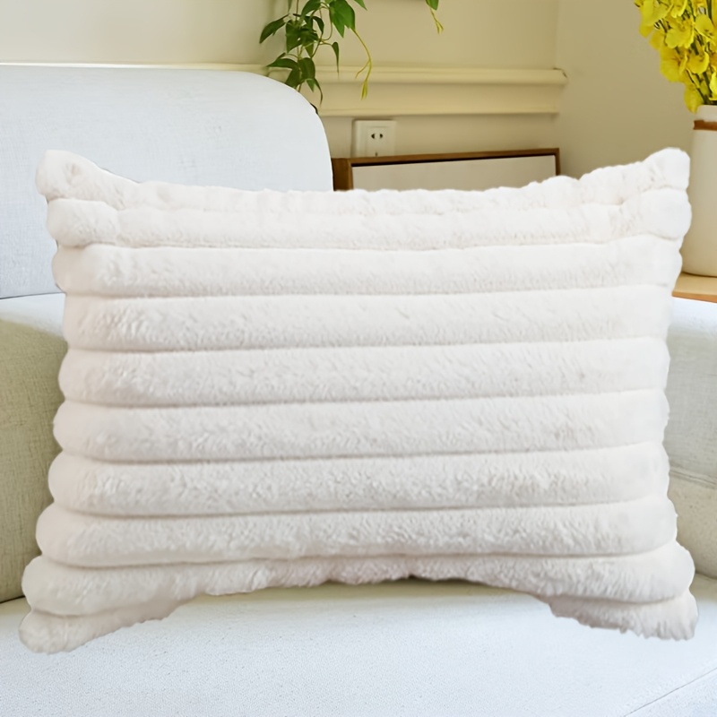 

1 housse de coussin à bulles en fourrure de contemporain, 1 pièce, taie d'oreiller décorative en polyester avec fermeture éclair pour canapé, lavable en machine, polyvalente pour plusieurs pièces.