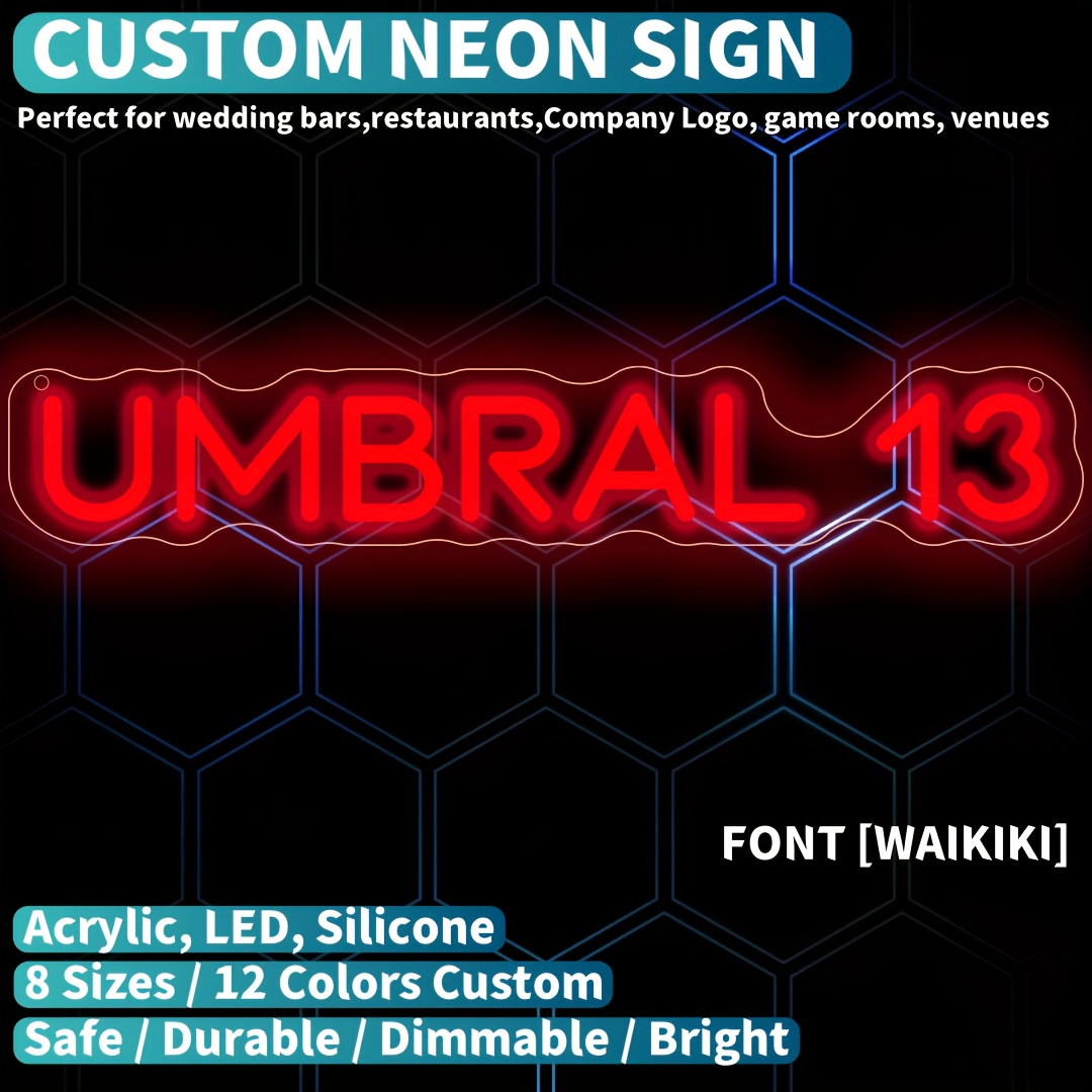 TEMU Personalized Neon Signs, Custom Led Lights For Events Like Weddings And Birthdays, Ideal For Decorating Bedrooms, Bars, Salons, Shops, And For