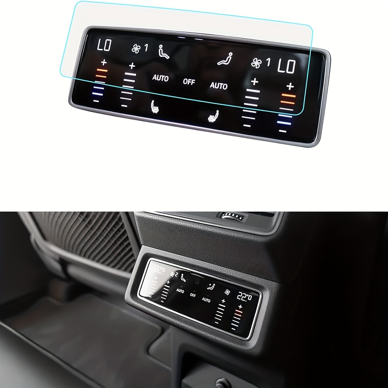 2pcs Touchscreen Protector Film For A6, A7, Q7, Q8 (2019-2024) - Rear Row Climate Control, Scratch-resistant, Guide Included