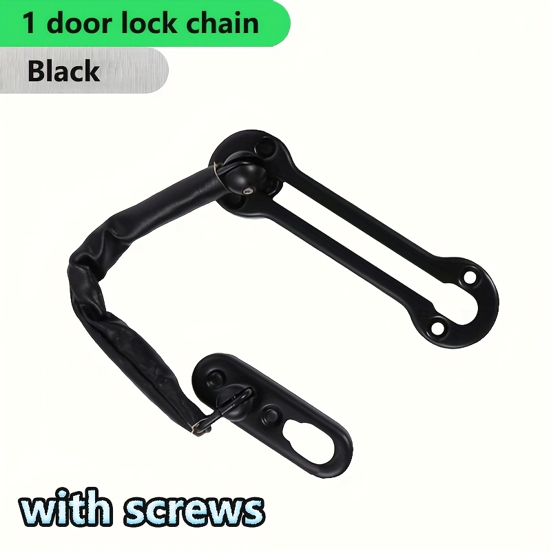 Image of 1pc Stainless Steel Door Chain Lock With Screws, Security Chain, Thickened Anti-theft Latch For Rv And , Covered Lock, Hardware Tool, Door Locks For Rv And Home