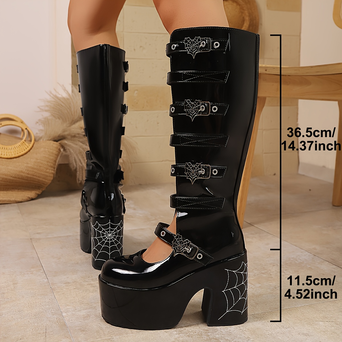 new gothic y2k punk style wild comfortable chunky heel - Temu Nigeria