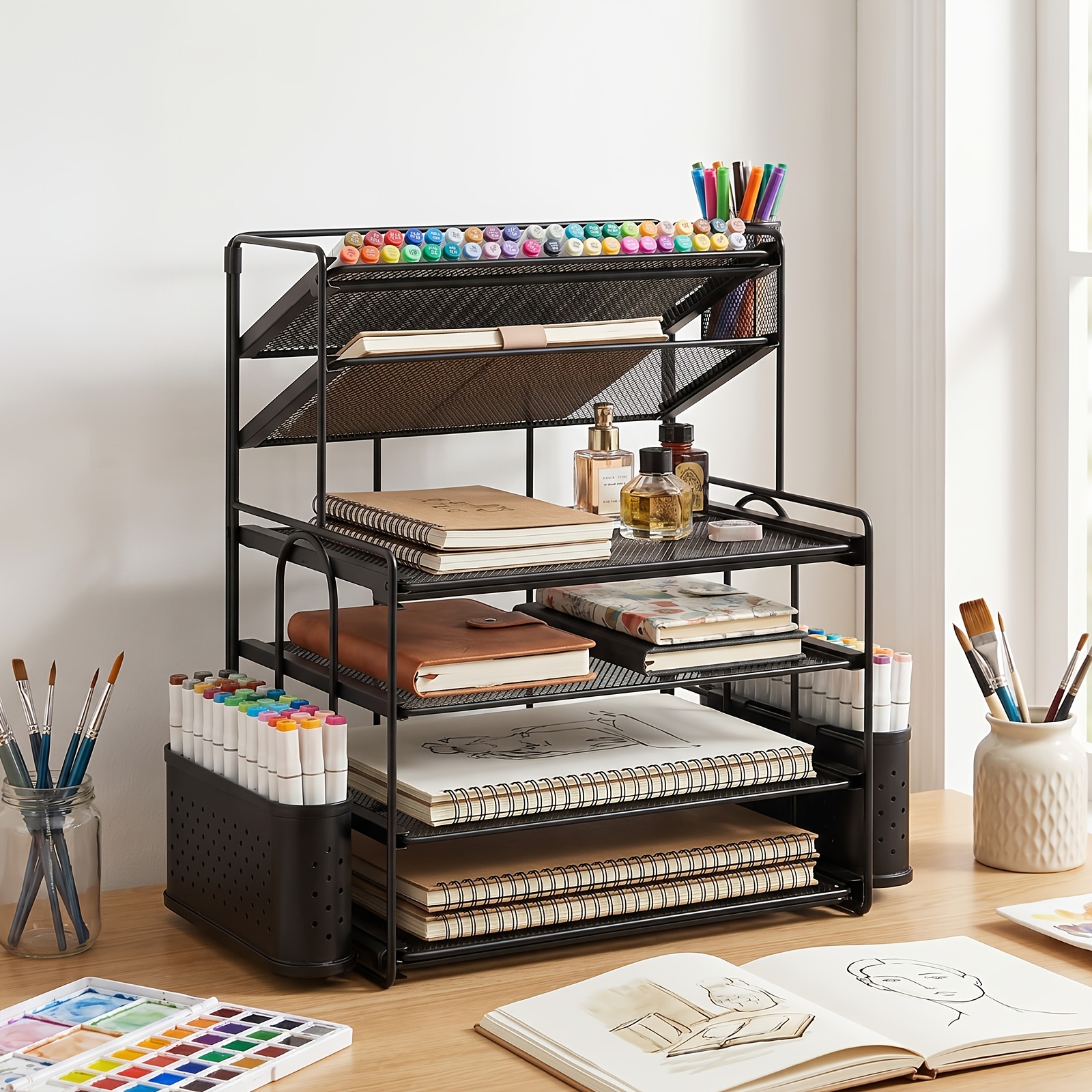 desktop paper organizer sold on Temu United States