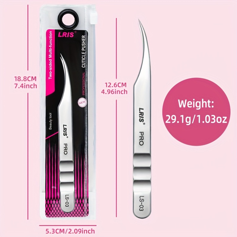 Image of A Precision Stainless Steel Tweezer Designed For Eyelash Extensions, Facial Hair Removal, And Blackhead Extraction - Odorless, Featuring A High-quality Dolphin For A And Pimple Removal