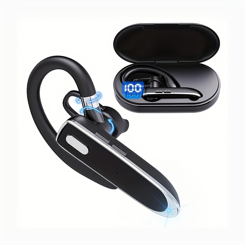 

Single-ear Wireless Headset In-ear Headphones With Microphone Usb-c Charging Driving/business/office Earphones