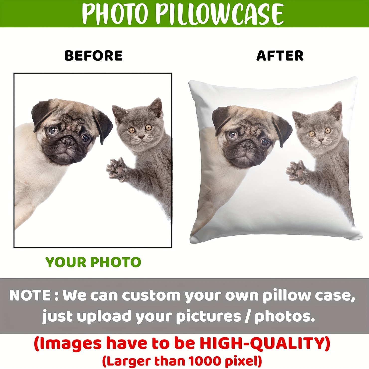 customizable 18 x 18 inch photo pillow cover personalized knit fabric polyester throw pillow case for couples parents friends ideal for birthday holidays diy gift with any picture details 3