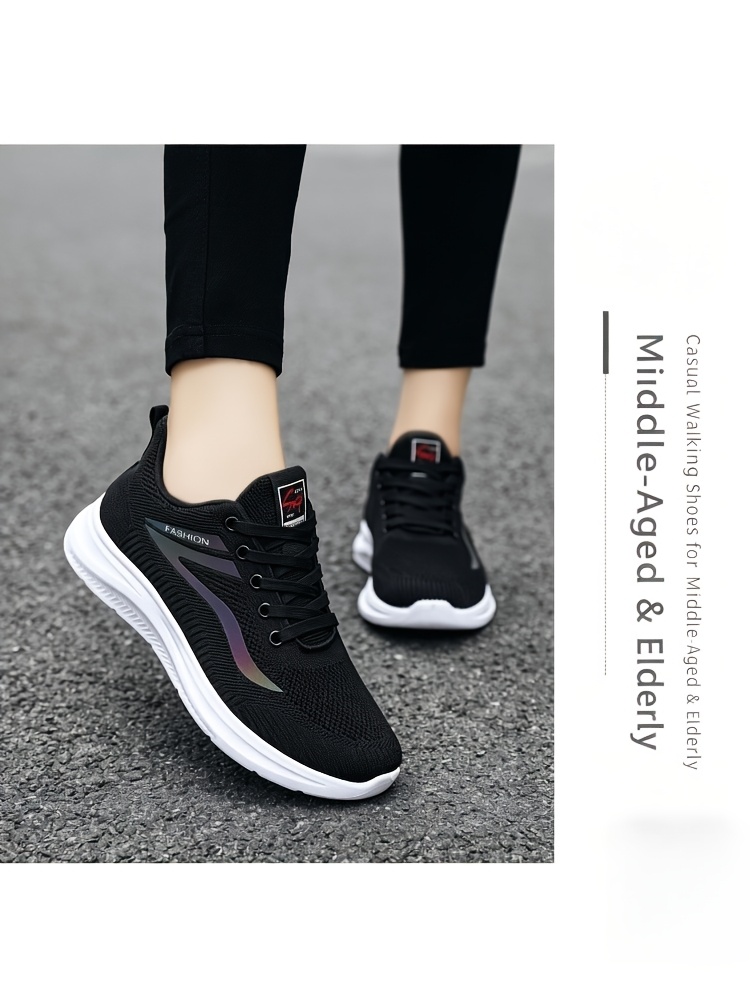Women'S Shoes Autumn New Foreign Trade Women'S Shoes Casual Large Size Mother Shoes Fly Woven Socks Shoes Soft Bottom Sports Shoes Women, Women Shoes, Sneakers