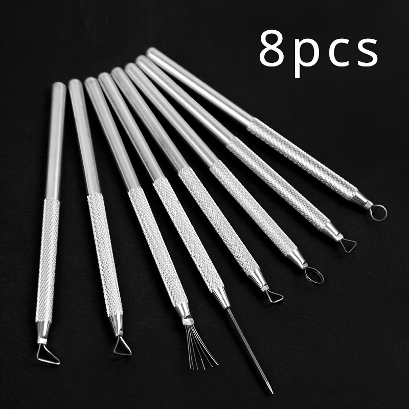 Image of Ceramic Tool Trimming 8 Aluminum Rods, Trimming Knives, Sculptures, Scrapers, Clay Sculptures, Precision Sculptures, Oil Clay