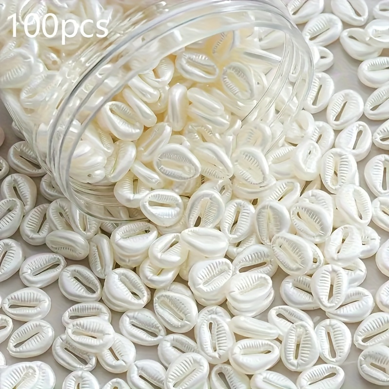 TEMU 100 Perles en Plastique Blanc de , 0,59 Pouces - Idéales pour la Création de Bijoux DIY, l'Artisanat et les Fournitures Faites Main. Perles