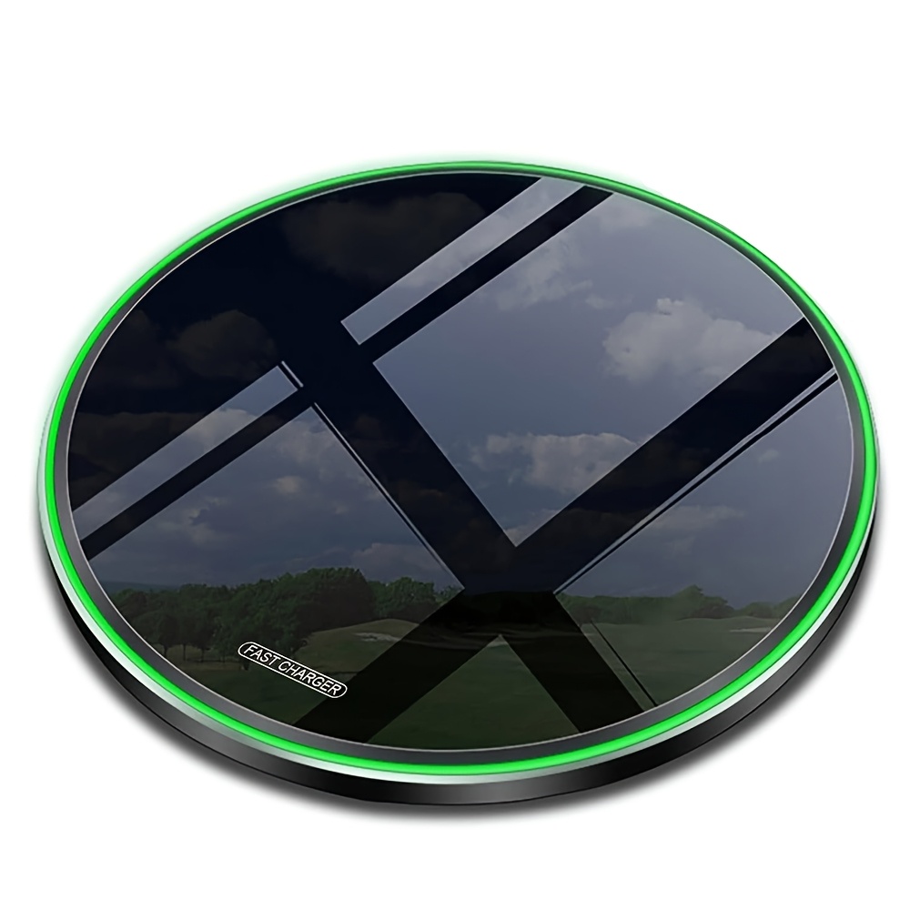 Image of 15w (max) Fast Wireless Charger Usb-c Fast Charging Pad Qc 3.0, For Iphone17 16 15 14 13 12 Pro Max, Compatible With Galaxy S24/s23/s23/s22/s21 Utral, Stylish Charger Design