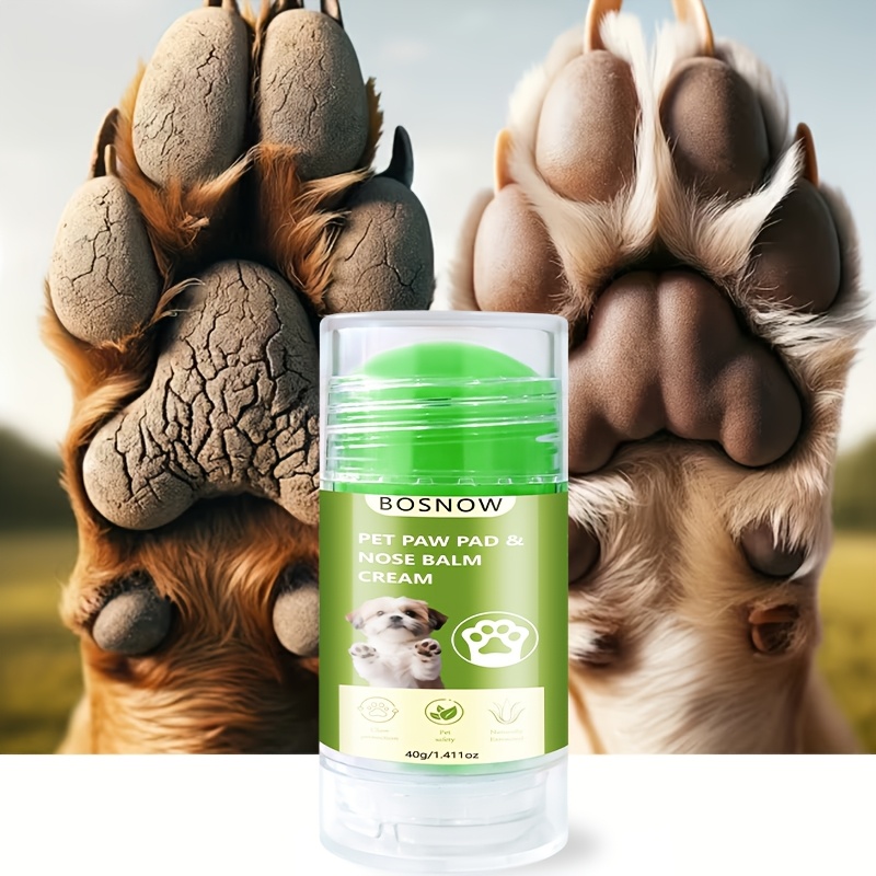40G Pet Paw And Nose Care Stick, Plant Extracts, Preventing Paw Cracks, Keeping Paws Soft And Moist, Forming a Barrier for Your Beloved Pet'S Health, Suitable for Cats And Dogs, Portable, Powerful Moisturizing, Deep Nourishment, Pet Skincare