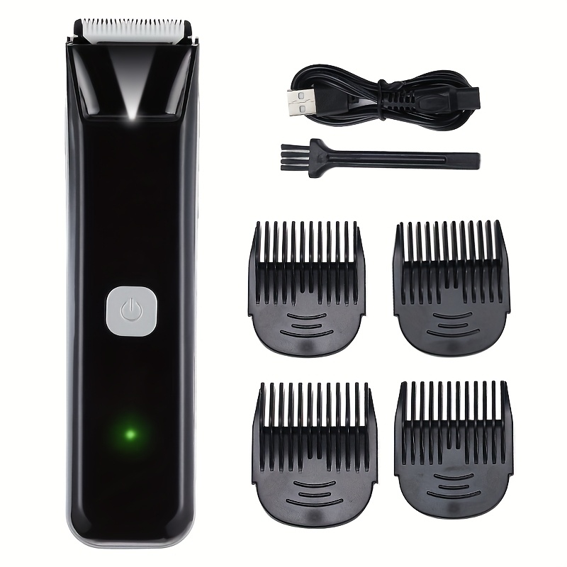 TEMU Men's Electric Shaver, Men's Body Trimmer, Unisex, With Ceramic , Includes Usb Rechargeable Dock, Ipx7 Waterproof, Suitable For Groin And Full