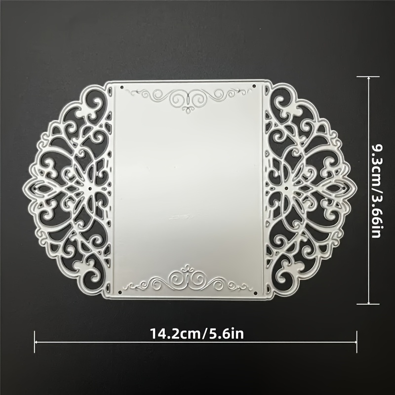E-shop Hochzeitssaison Spitzenblumen Umschlag Metall Schneideformen - Exquisite Blumenmuster und dekorative Kanten, Weiße - und