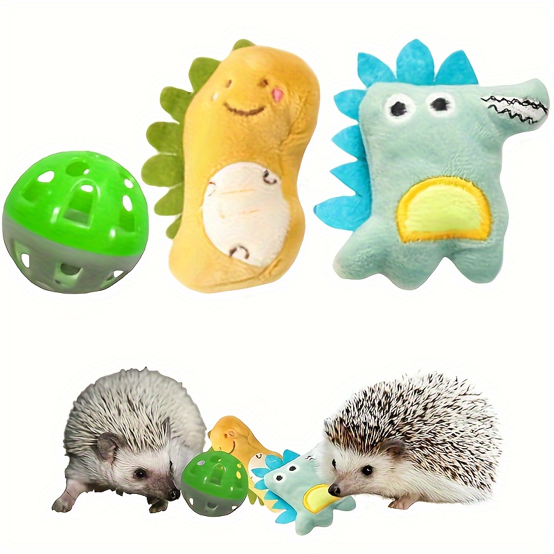 

2 Pcs Hedgehog Play Set - Small Pet Exercise Ball & Plush Stuffed Animal Toys, Plastic Material, Interactive Play Accessories For Hedgehogs, , ,