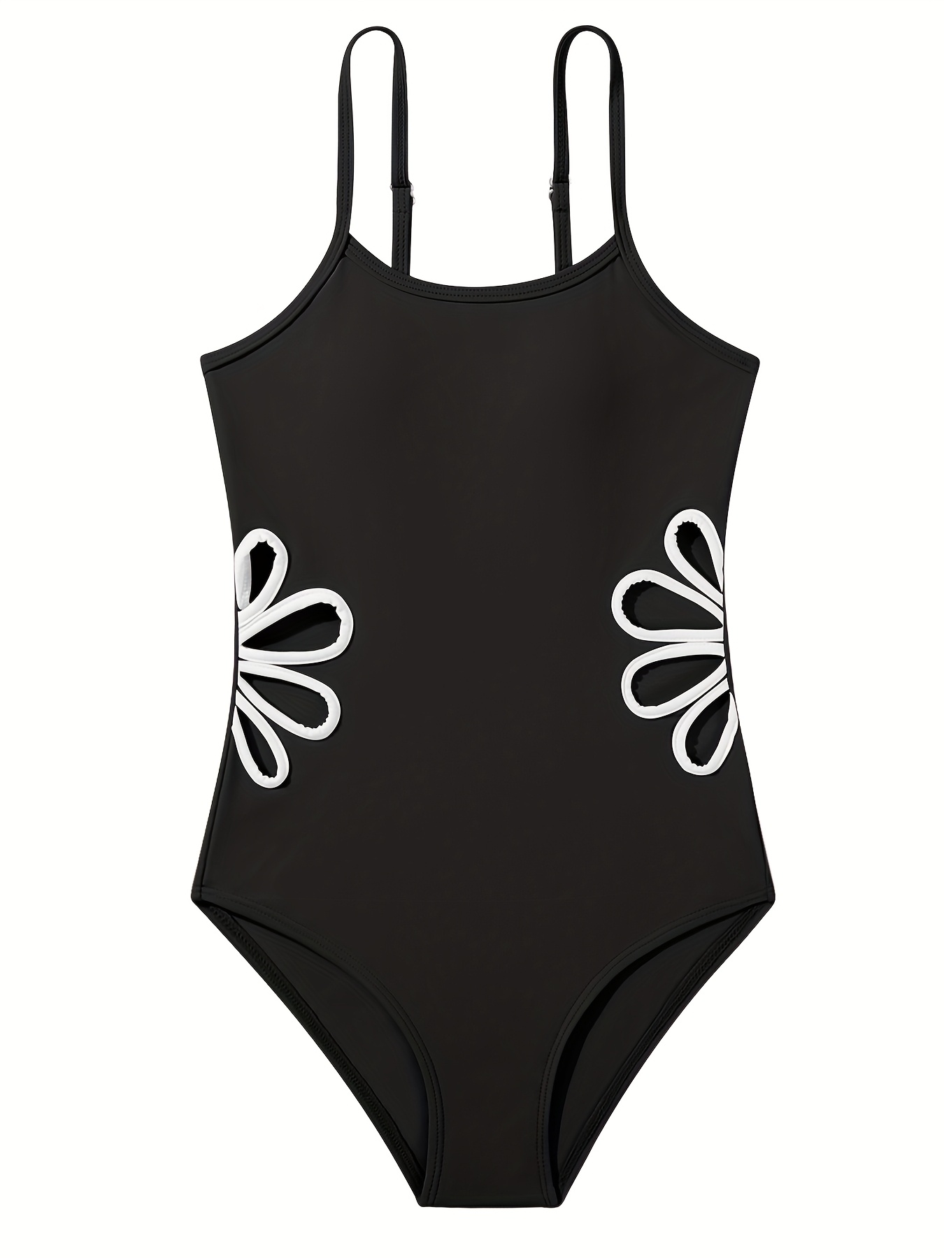 sleeve girls' one-piece swimsuit with garter belt, summer and kids bikini  set with swim cap - kids' fashion