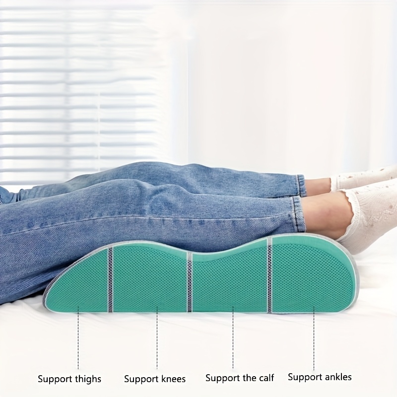 Almohada ergonómica para piernas con forma para un mejor de las piernas  Almohada elevada transpirable y relajante para dormir, leer y