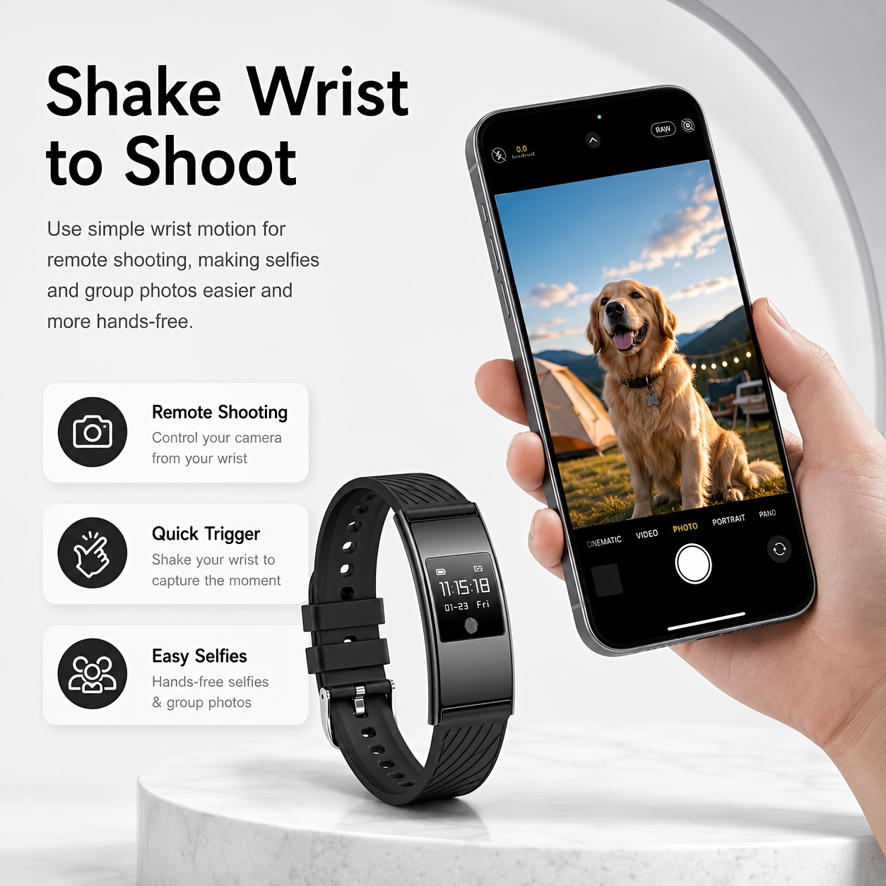 Ultra-Thin Smart Bracelet with Long Battery Life