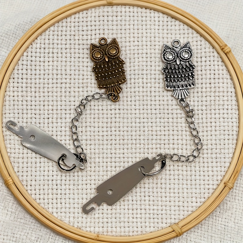 TEMU 2pcs Owl Needle Minder Magnetic Needle Keeper For Cross Stitch Embroidery Sewing Needle And Pin Holders | Magnetic Needle Nanny | Needlework