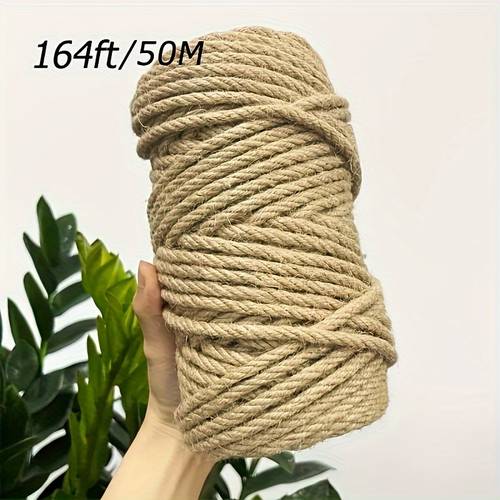 natural rope for diy crafts home decor cat scratching post binding hanging rustic durable 1 piece dark brown