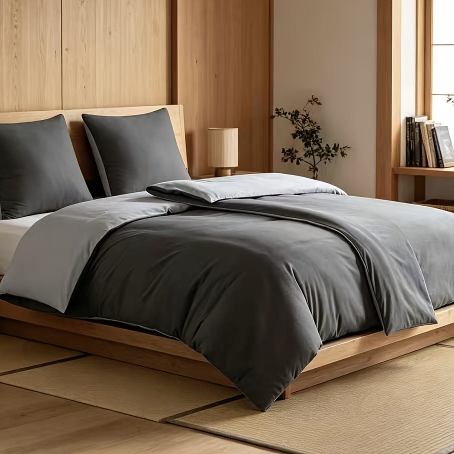 3/4pcs Reversible Bedding 135x200 Cm - Soft, Non-iron And With Zipper, 2 X Duvet Covers And 2 X Pillowcases 80x80 Cm