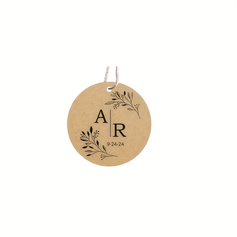 TEMU Personalized Round Paper Wedding Tags With The Names Of The Bride And Groom, Suitable For Gifts, Weddings, Birthdays, Bridal Showers, And Thank