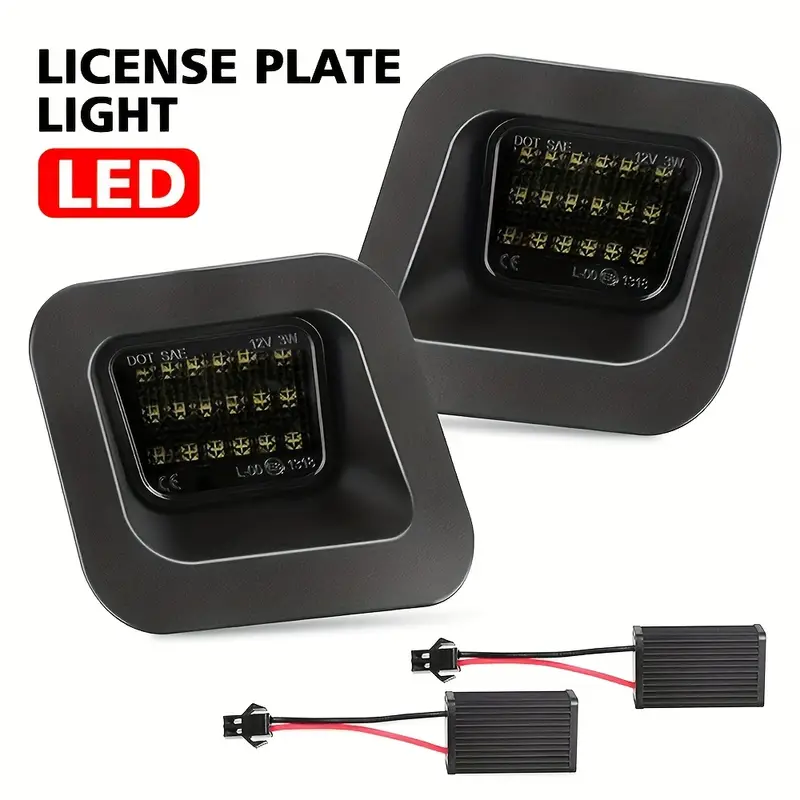 OXILAM 2-Pack LED License Plate Light For 2003-2018 Dodge Ram 1500 2500 3500 – 5500K CANbus Ready
